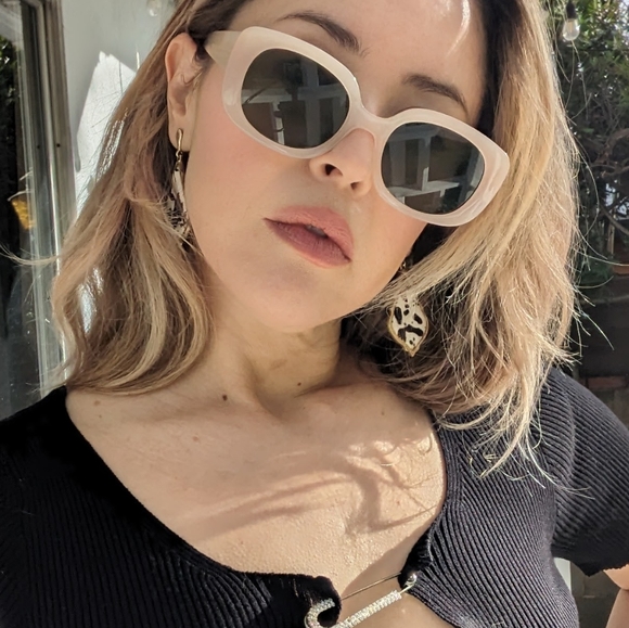 Cow Print Earrings - Picture 6 of 6